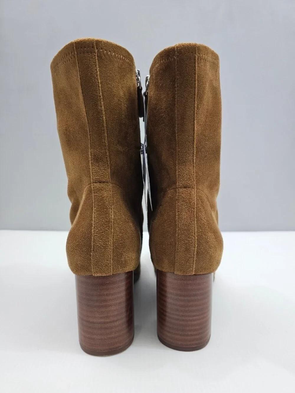 Aerosoles Miley Dress Ankle Boot Womens 10 Camel Brown Stretch Block Heel NEW